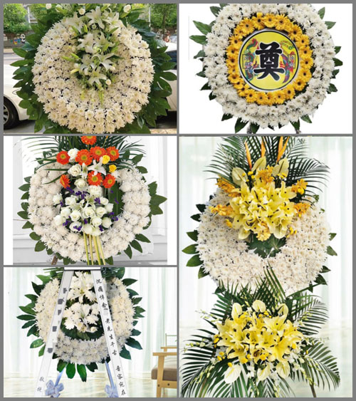 湖北孝感市大悟县三里镇王寨村花圈速递